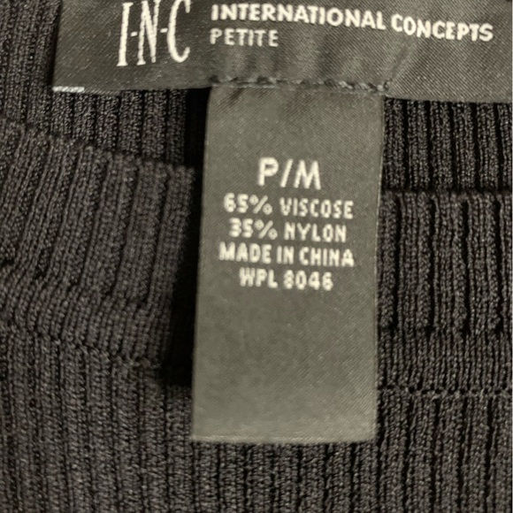 INC International Concepts Short sleeve Ribbed Sweater Women’s P/M Black - Picture 5 of 5